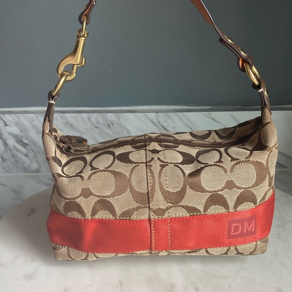 Coach Mini Bag Signature Woven Monogram with Legacy Stripe - Picture 1 of 13